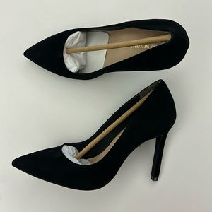 NEW Stuart Weitzman Black Suede Pump size 7